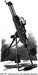 Abb. 237. Bohrmaschine auf Dreifuß montiert.